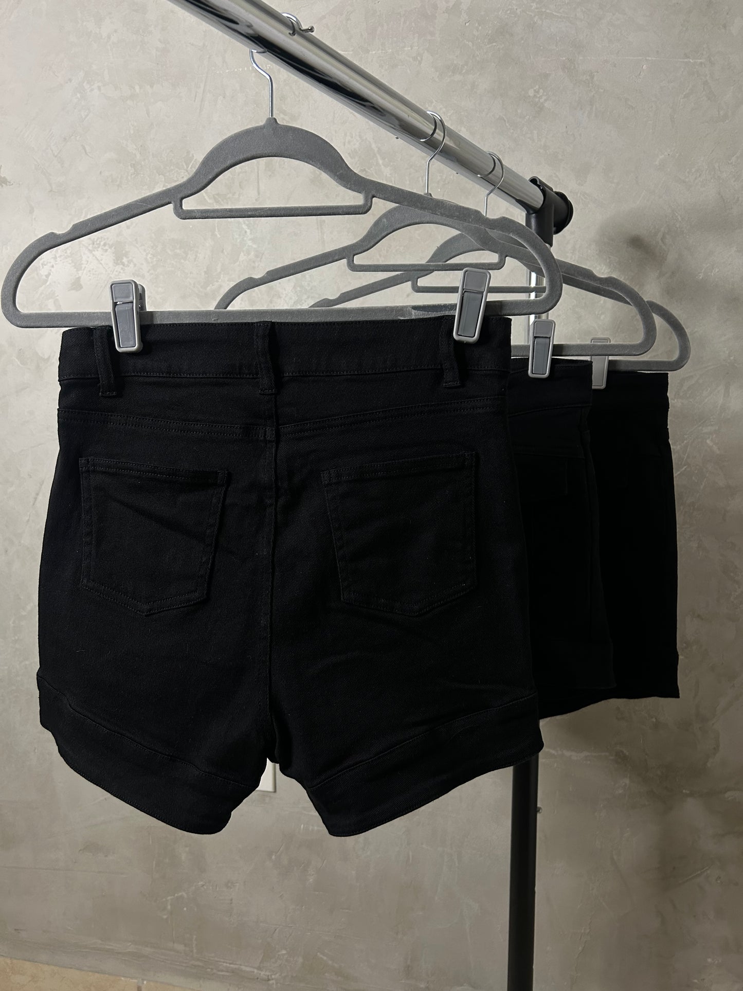 Black Button Skort