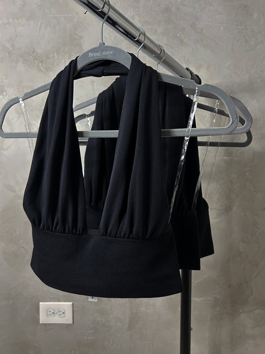 Black Halter Top