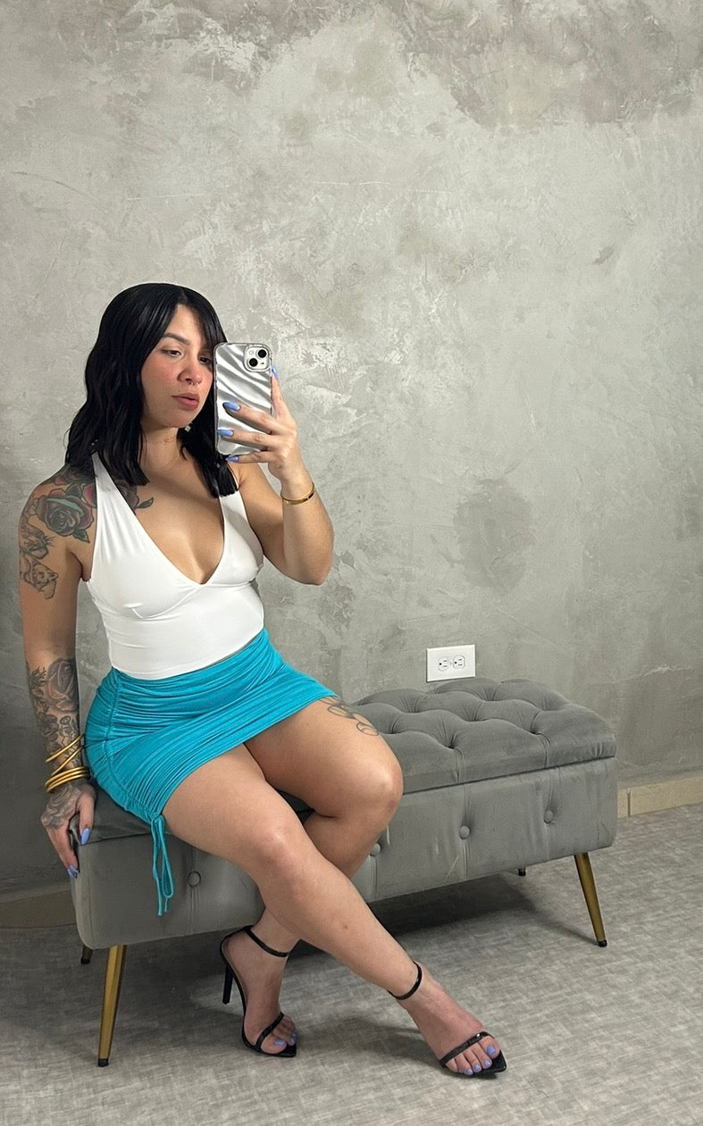 Turquoise Adjustable Skirt